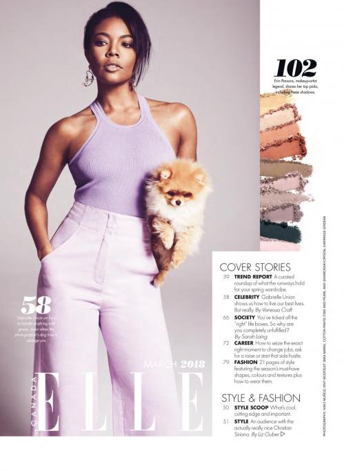 Gabrielle union in elle magazine canada march 2018 issue 4