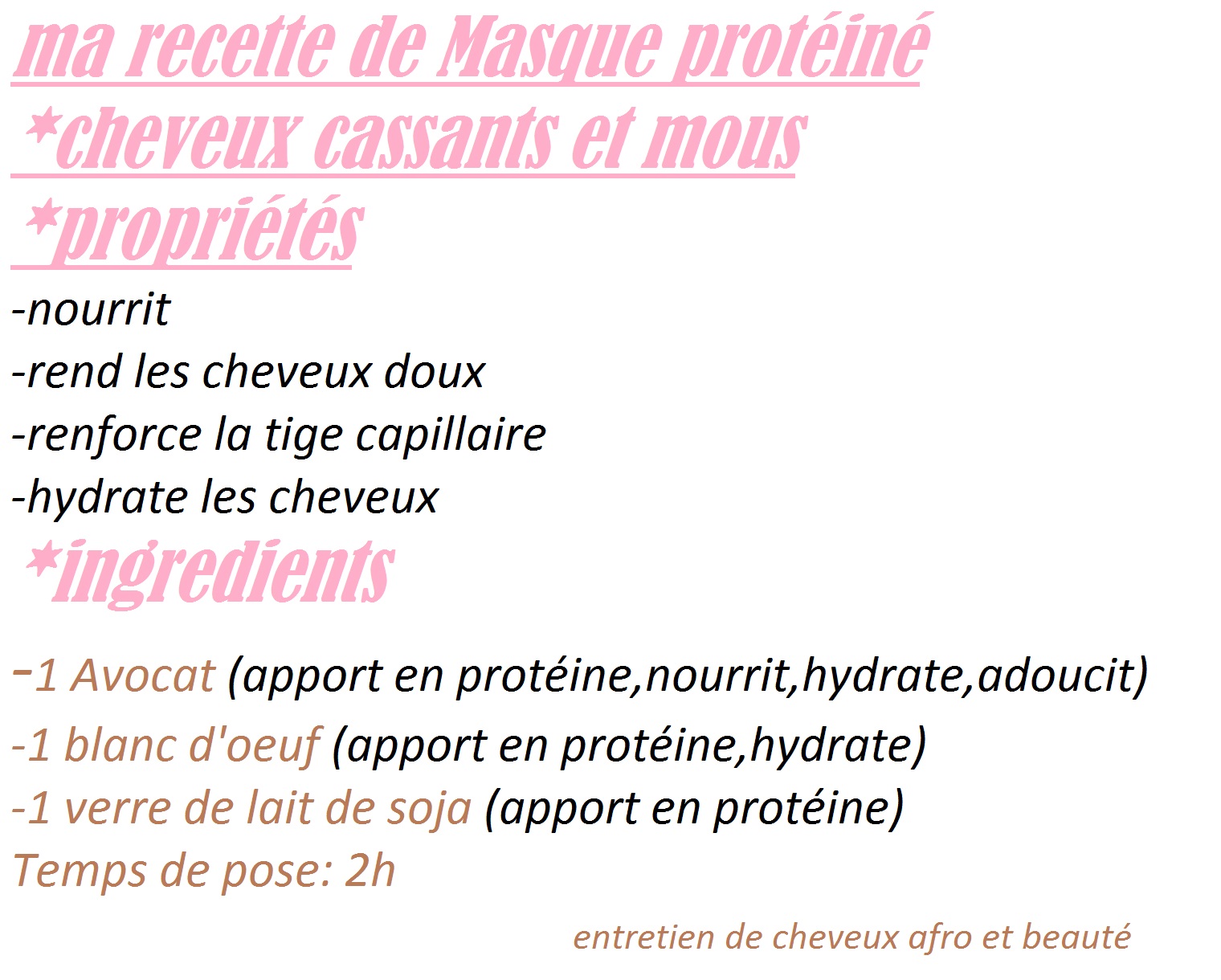 Ma recette de masque proteine 2